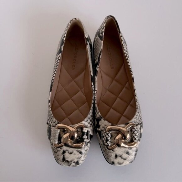 Aerosoles - Snake Pattern Ballet Flat Slip On - Multi Natural Snake. Size: 6 US. - Picture 12 of 15